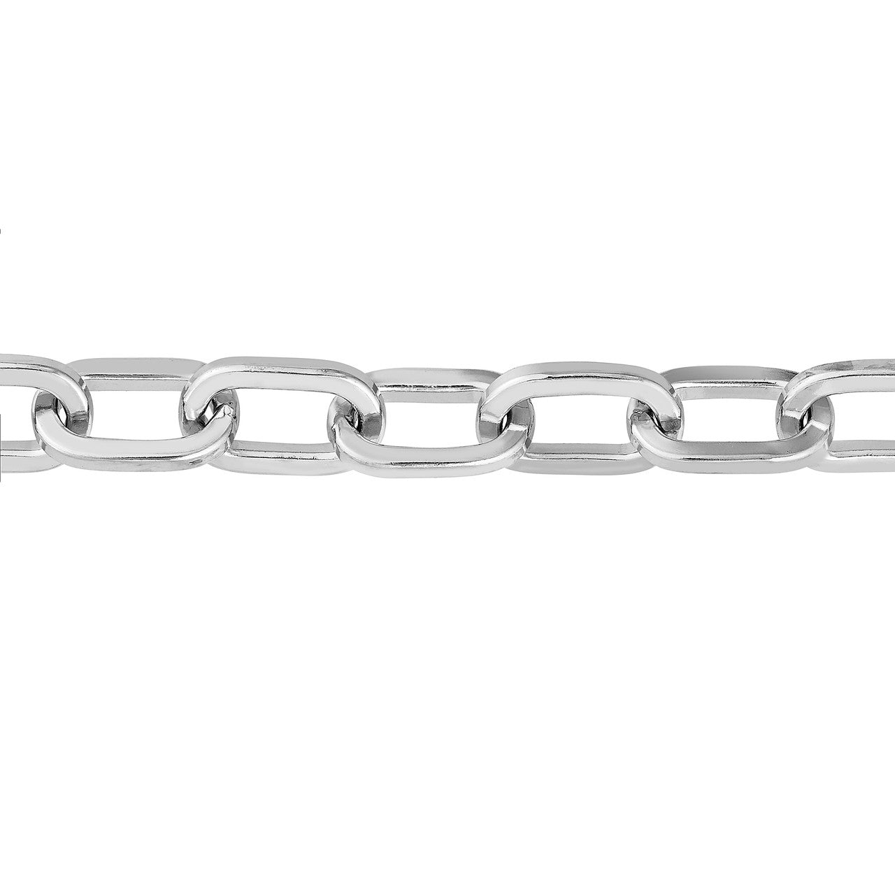 Sterling Silver 9.00mm Square Paper Clip Bracelet