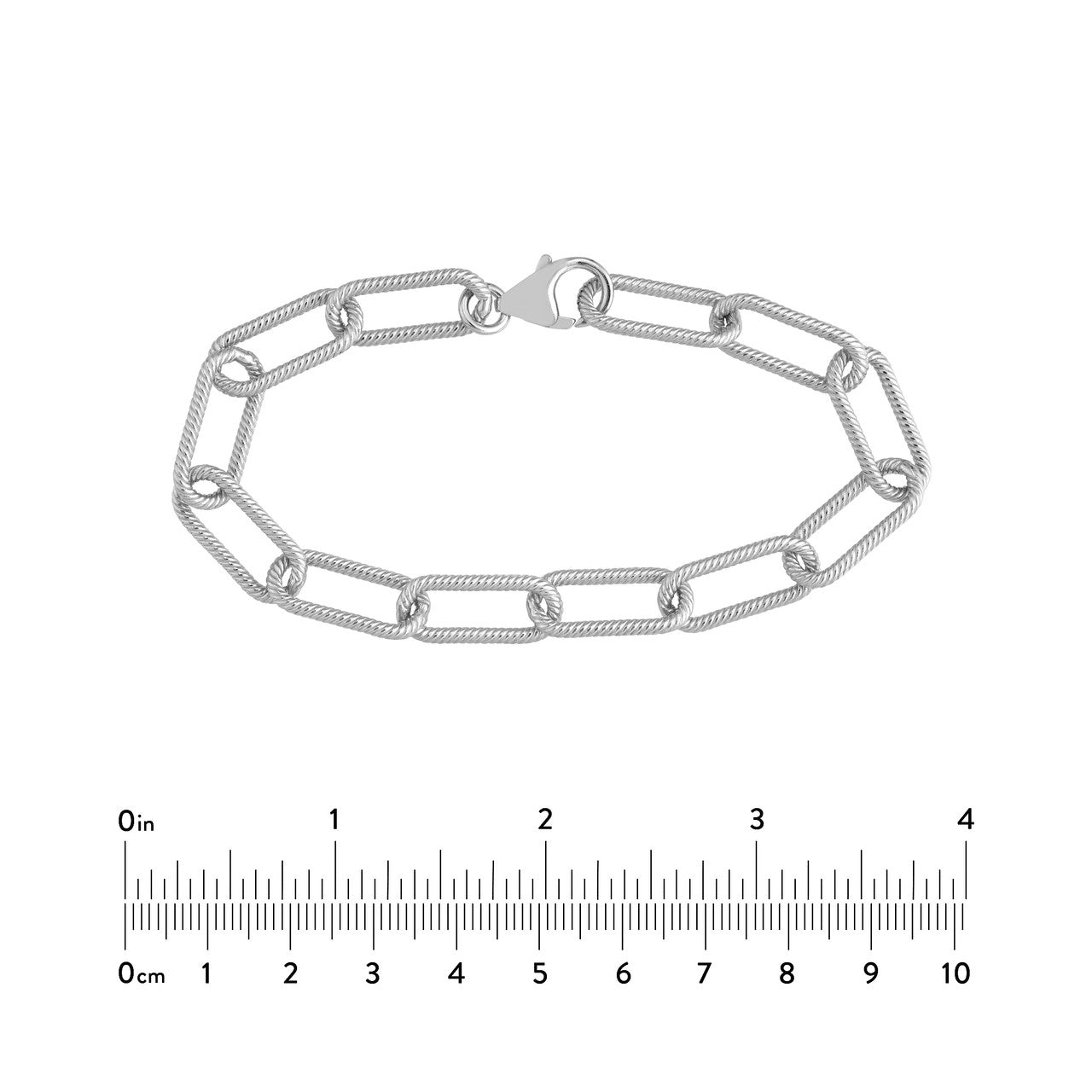 Sterling Silver 8.90mm Textured Paper Clip Bracelet Birmingham Jewelry Bracelet Birmingham Jewelry 