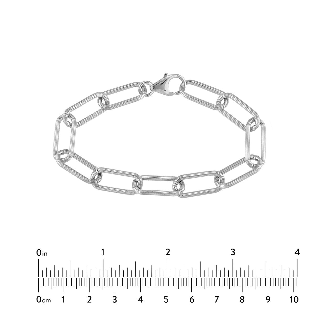 Sterling Silver 8.90mm Long Link Paper Clip Bracelet