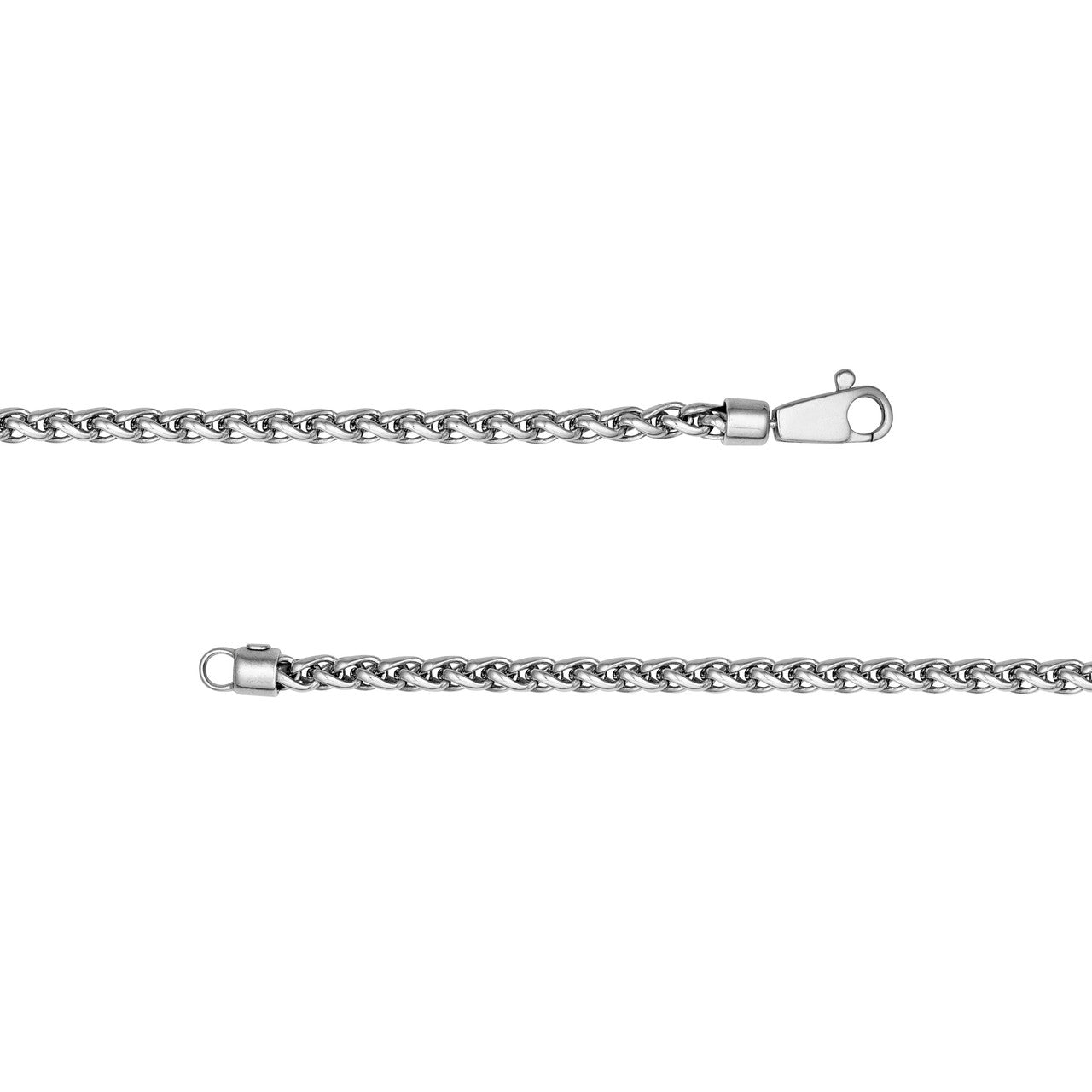 Sterling Silver 4.30mm Half Round Spiga Chain Bracelet Birmingham Jewelry Bracelet Birmingham Jewelry 