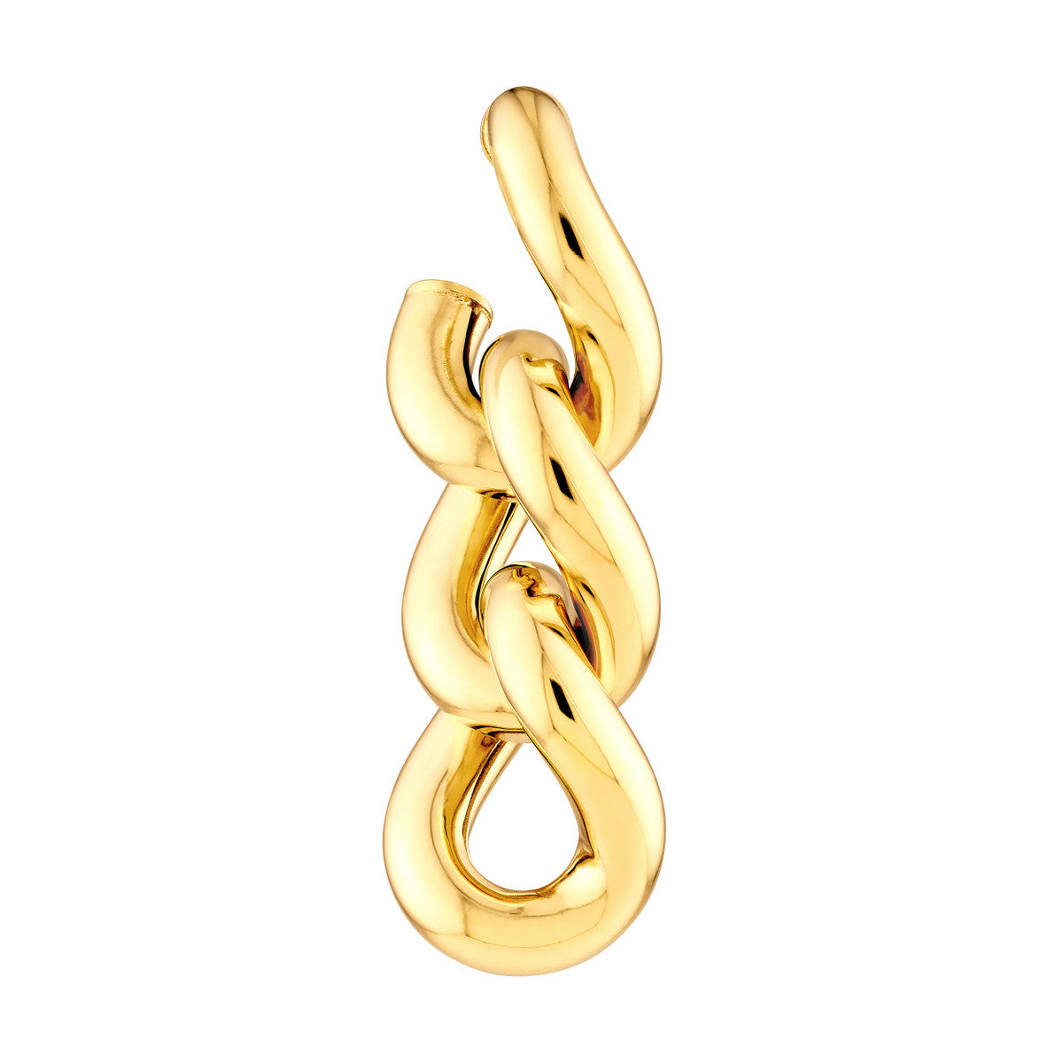 14K Yellow Gold Triple Curb Link Dangle Earrings Birmingham Jewelry Earrings Birmingham Jewelry 
