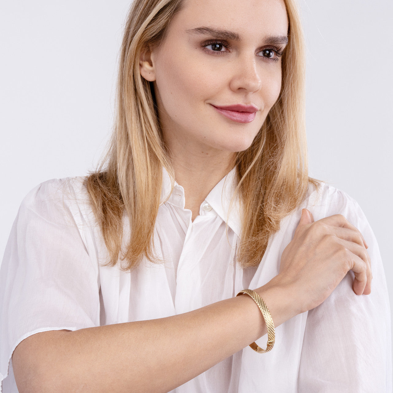 14K Yellow Gold 8.00mm D/C Oval Bangle Birmingham Jewelry Bangle Bracelet Birmingham Jewelry 