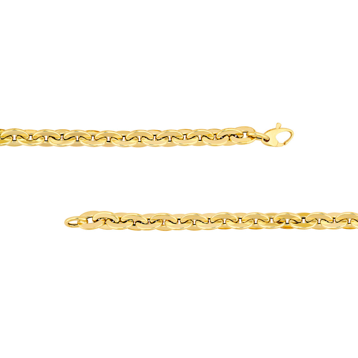 14K Yellow Gold Hollow Oval Link Chain Birmingham Jewelry Gold Chain Birmingham Jewelry 
