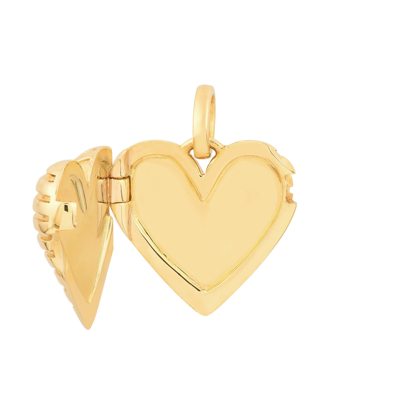 14K Yellow Gold Textured Heart Locket Birmingham Jewelry Locket Birmingham Jewelry 