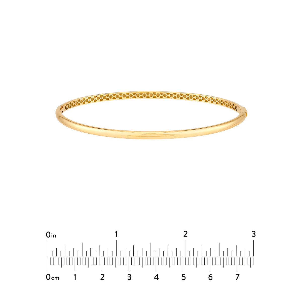 14K Gold Classic Thin Dome Bangle