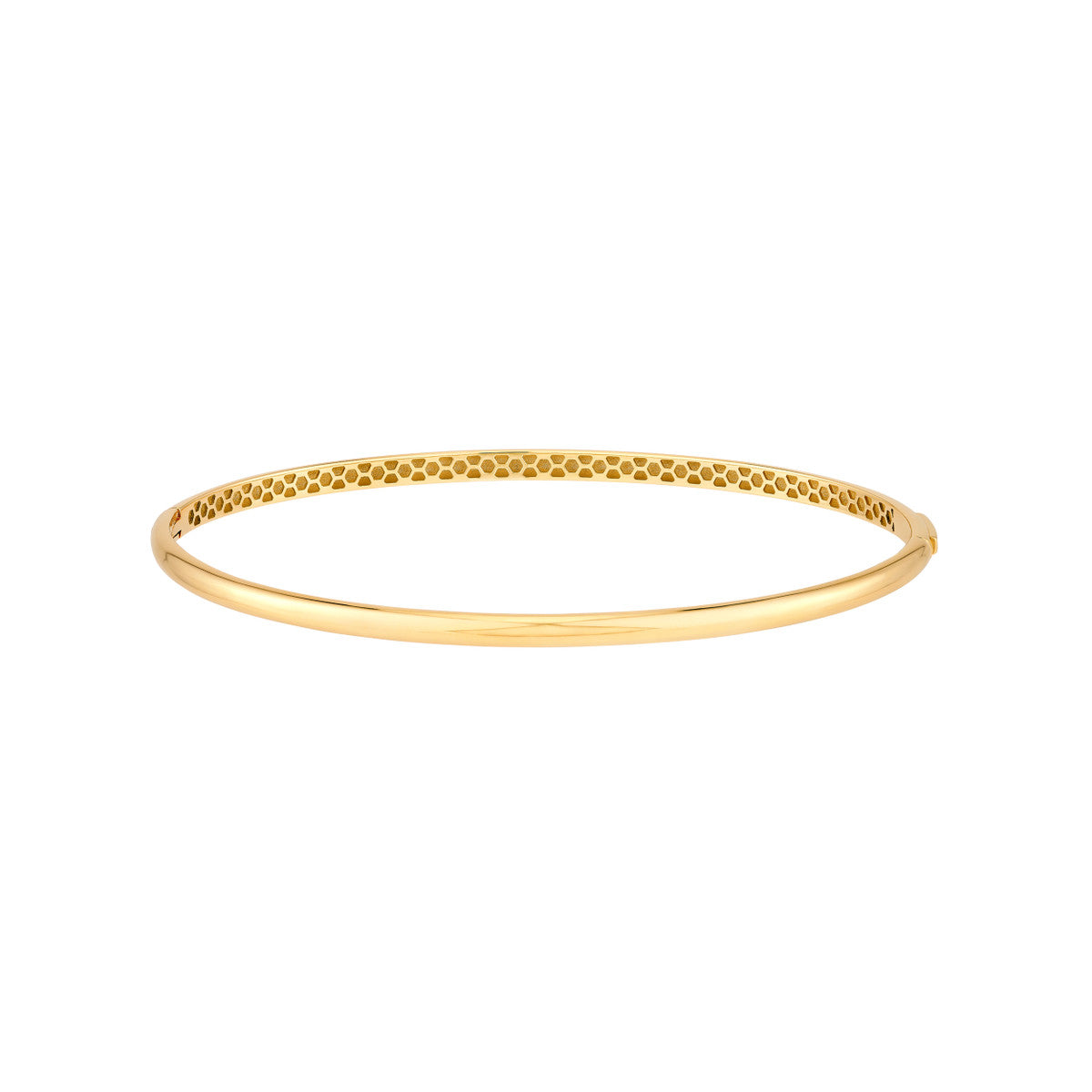 14K Gold Classic Thin Dome Bangle