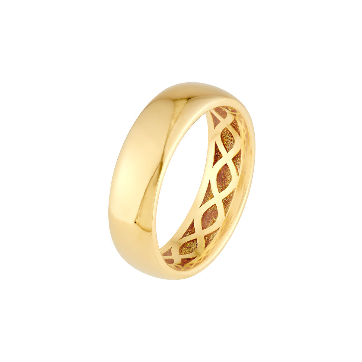 14K Yellow Gold Wide Round Band Birmingham Jewelry Ring Birmingham Jewelry 