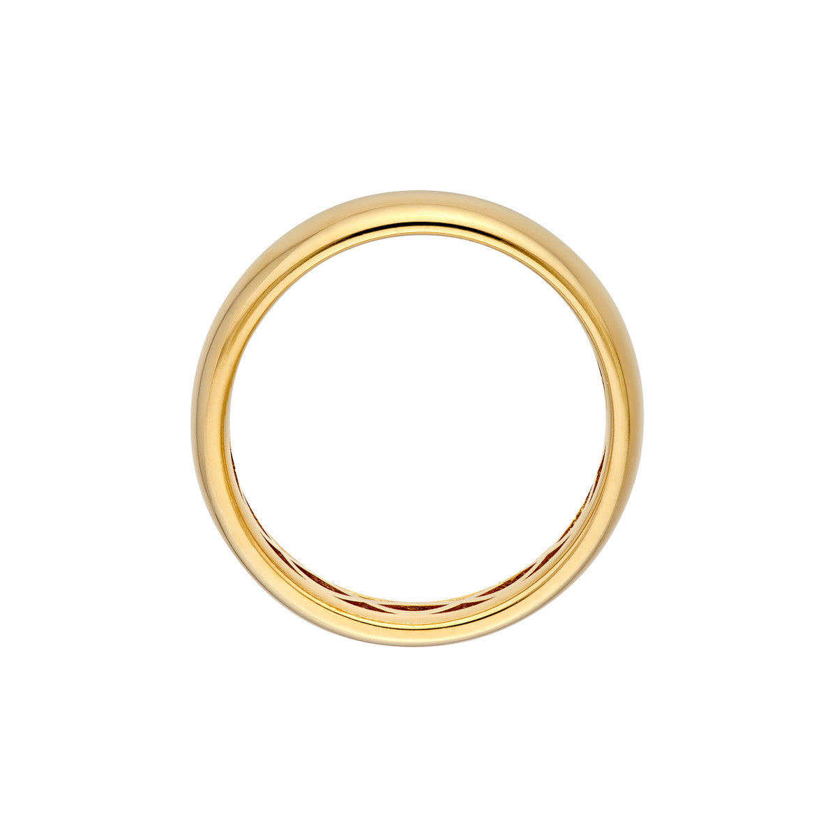 14K Yellow Gold Wide Round Band Birmingham Jewelry Ring Birmingham Jewelry 