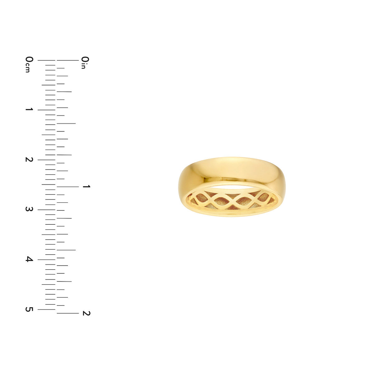 14K Yellow Gold Wide Round Band Birmingham Jewelry Ring Birmingham Jewelry 