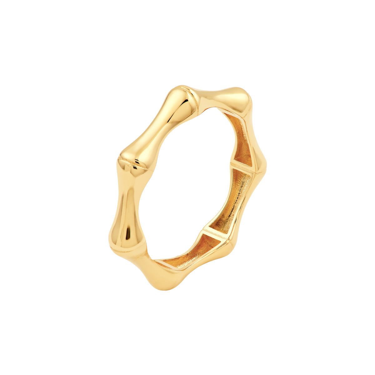 14K Yellow Gold Bamboo Band