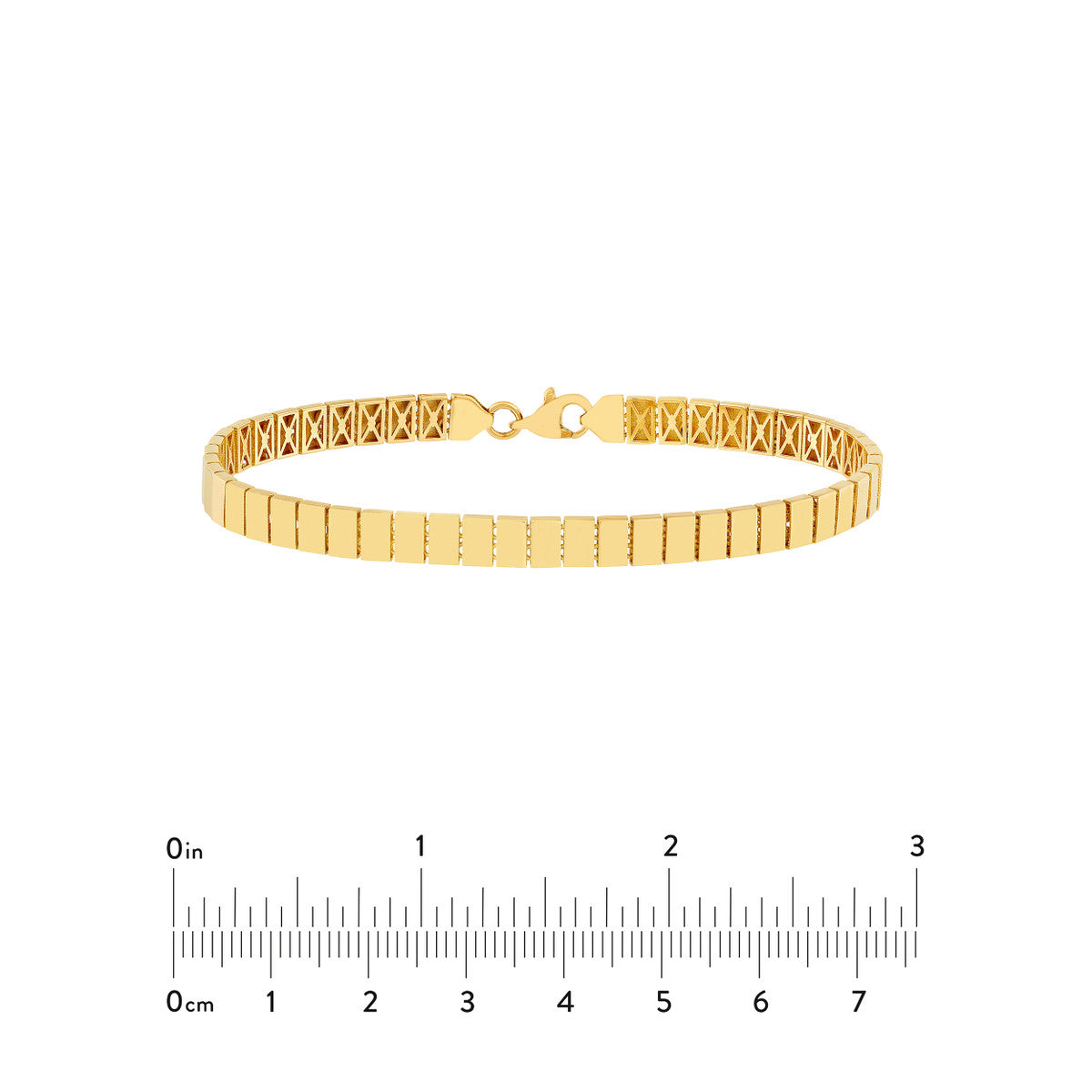 14K Yellow Gold Rectangular Link Bracelet Birmingham Jewelry Bracelet Birmingham Jewelry 