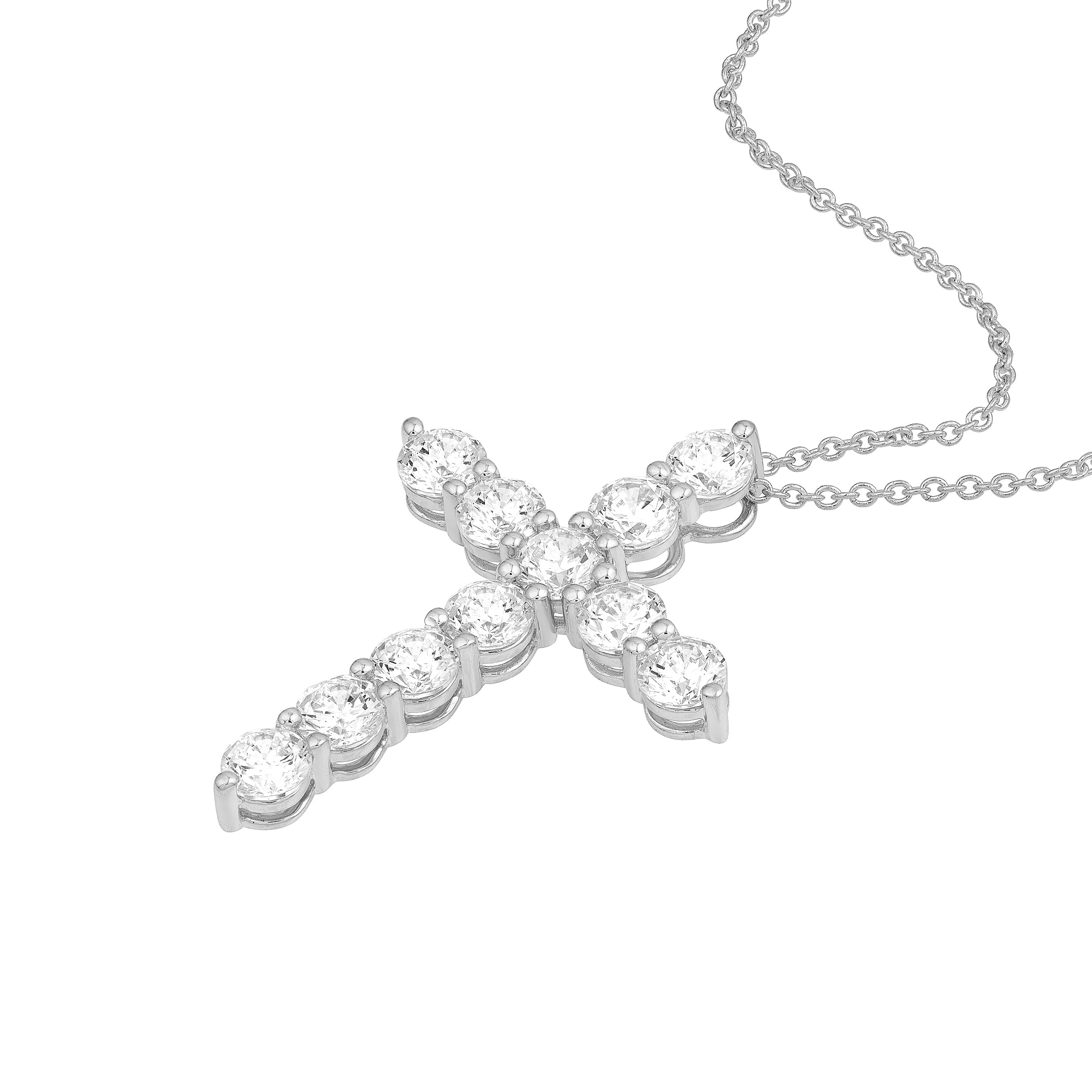 14K Gold Diamond Cross Pendant (1-5/8tcw)
