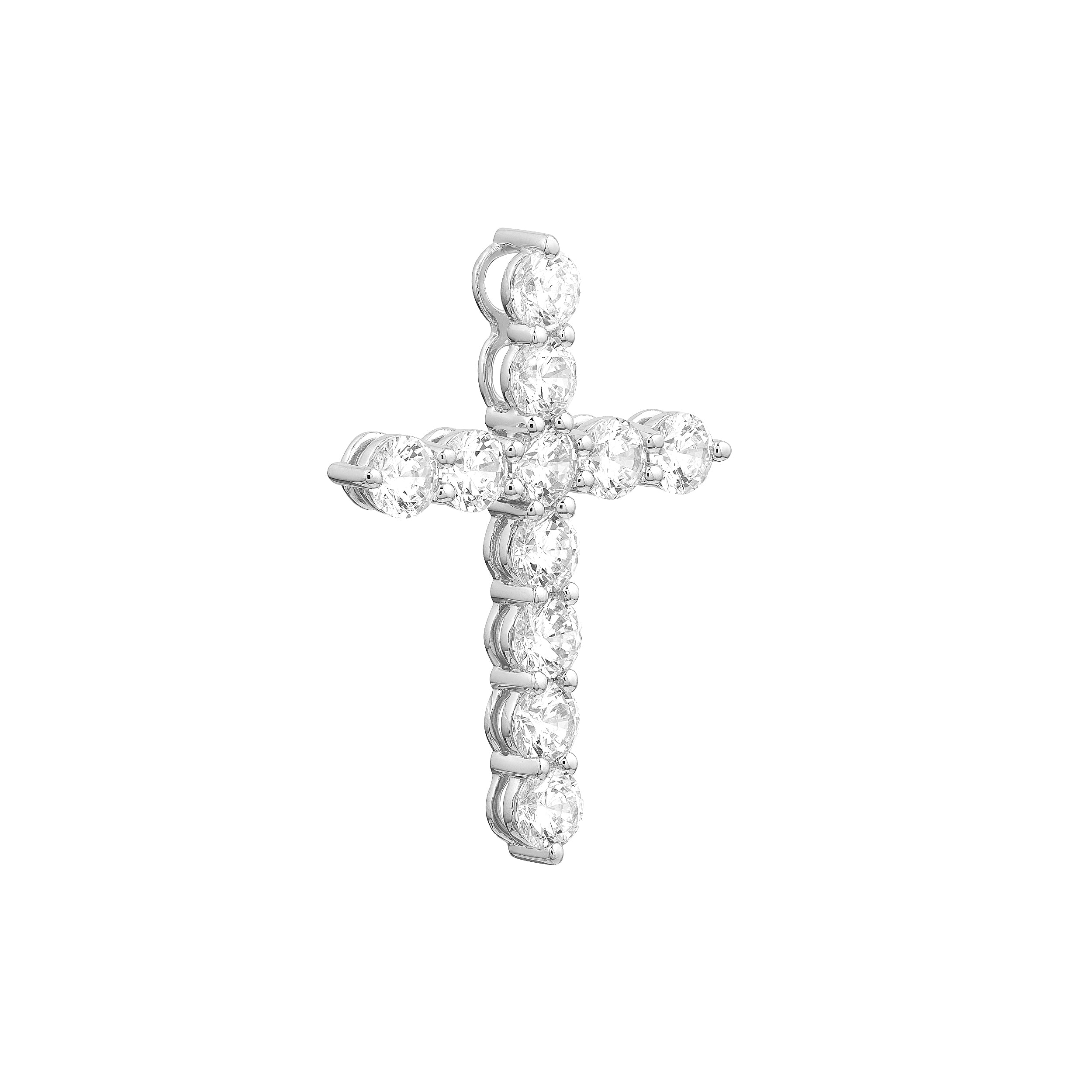 14K Gold Diamond Cross Pendant (1-5/8tcw)
