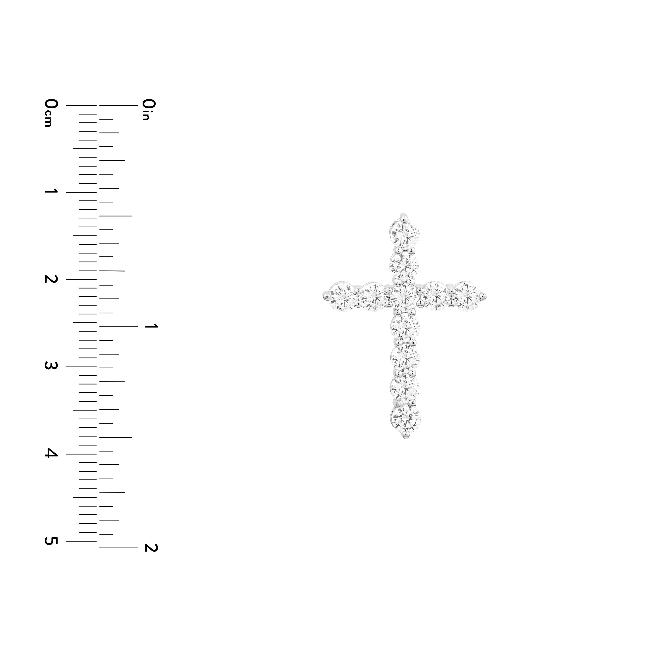 14K Gold Diamond Cross Pendant (1-5/8tcw)