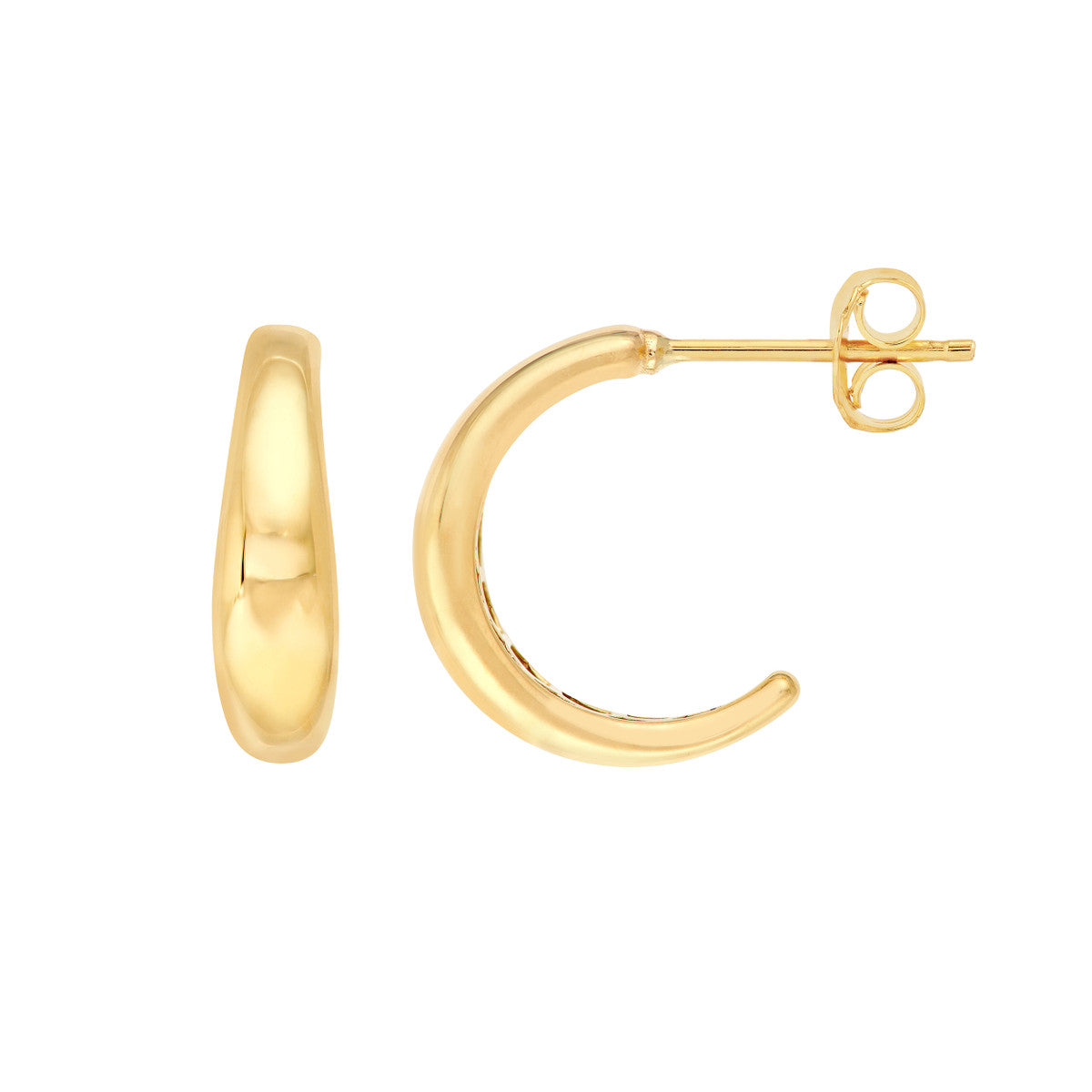 14K Yellow Gold Open Hoop Earrings