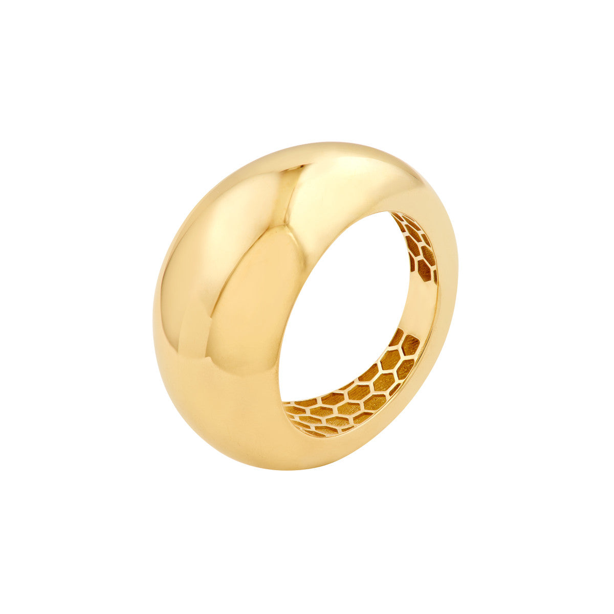 14K Yellow Gold Graduated Dome Ring