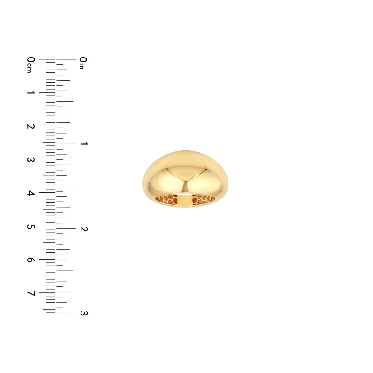 14K Yellow Gold Graduated Dome Ring