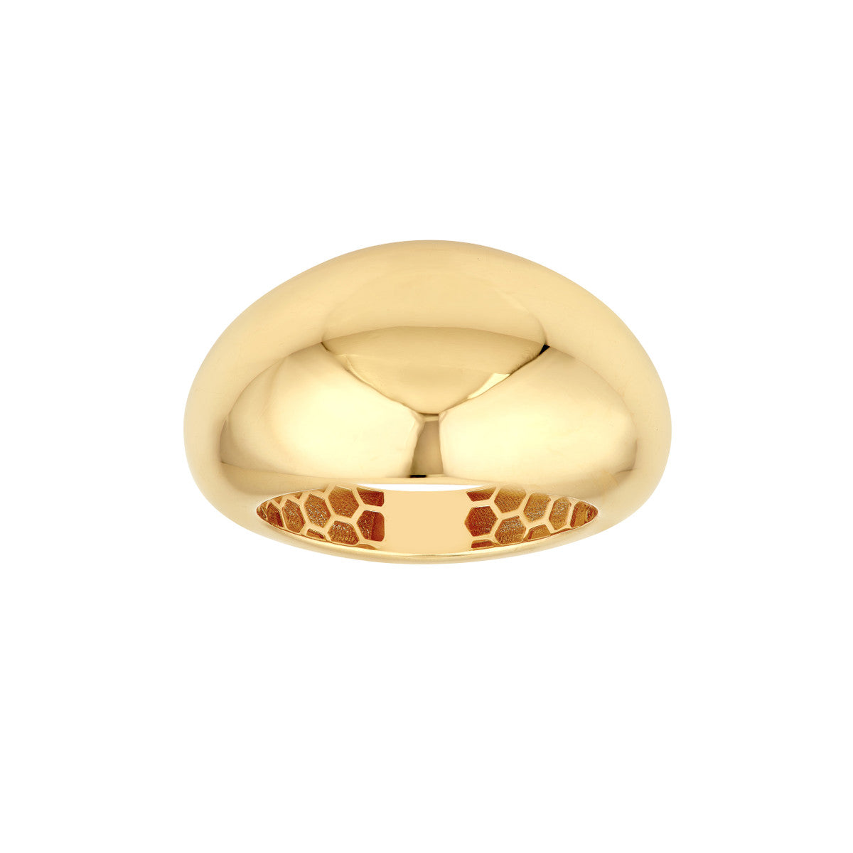 14K Yellow Gold Graduated Dome Ring