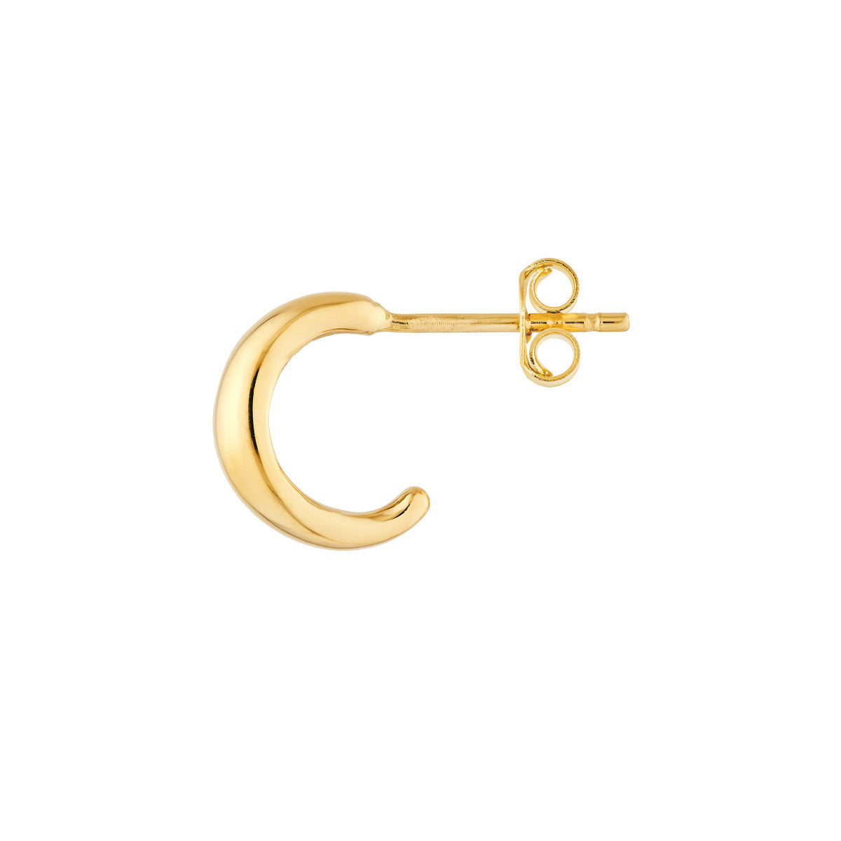 14K Yellow Gold Polished Open Hoop Earrings