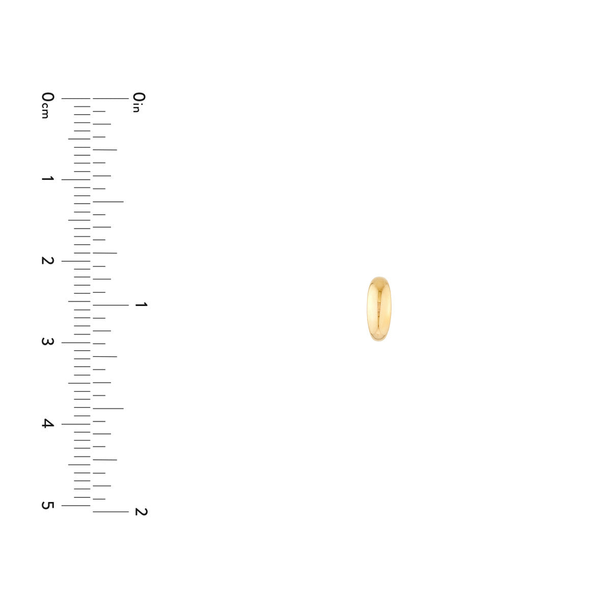 14K Yellow Gold Polished Open Hoop Earrings