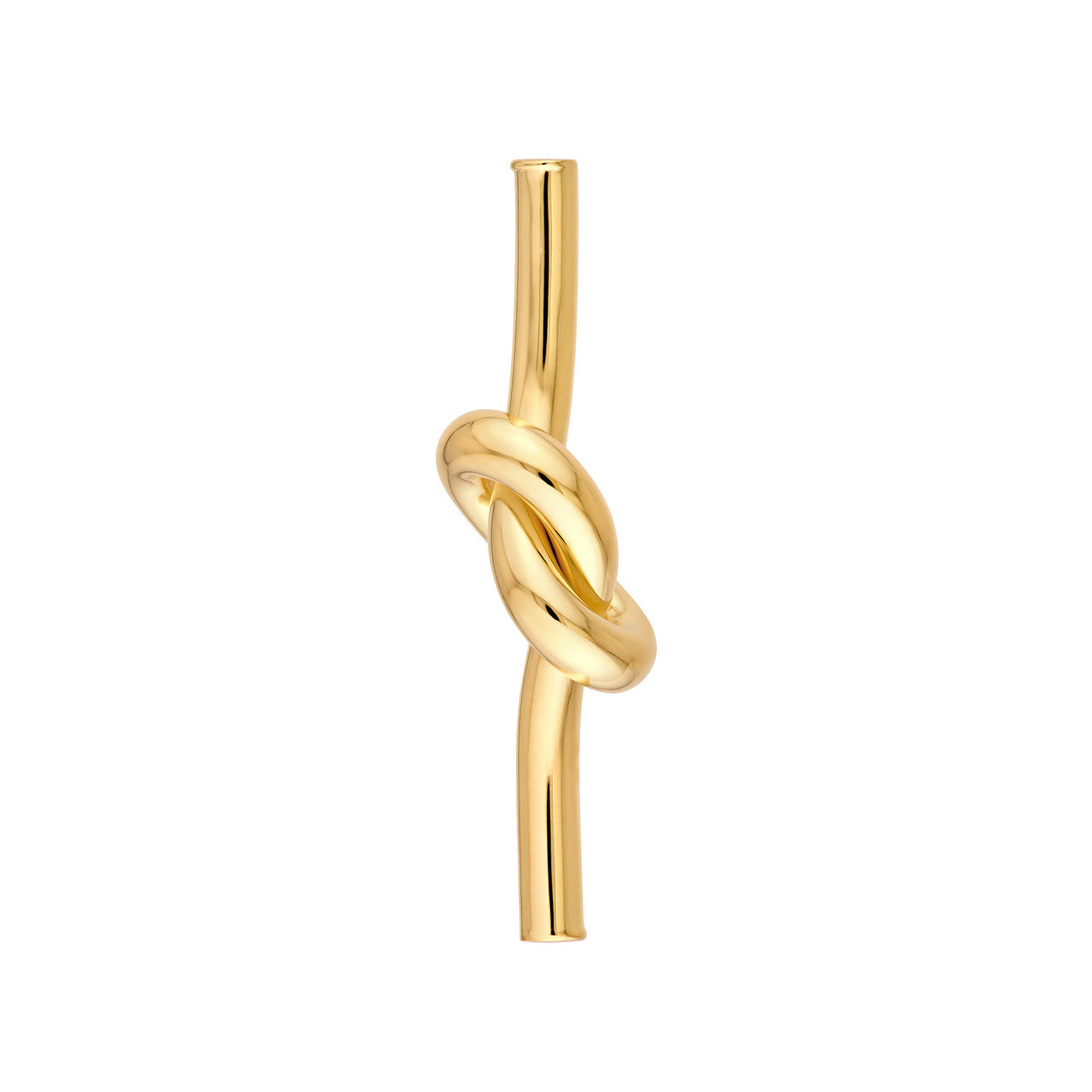 14K Yellow Gold Knotted Tube Earrings