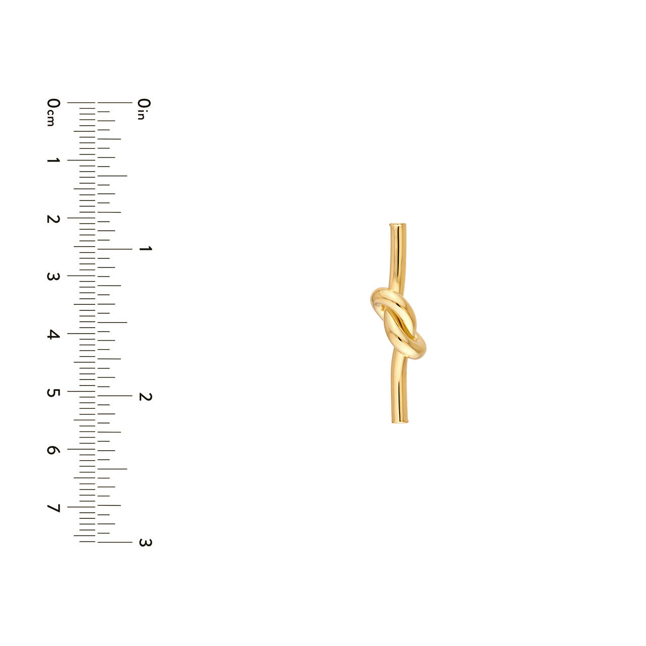 14K Yellow Gold Knotted Tube Earrings