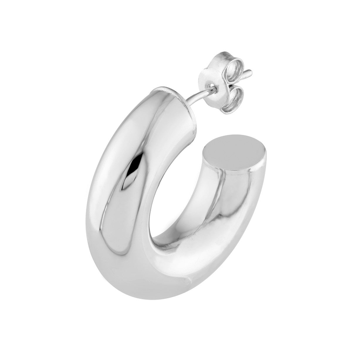 14K Gold 10.00mm Polished Open Hoop Earrings