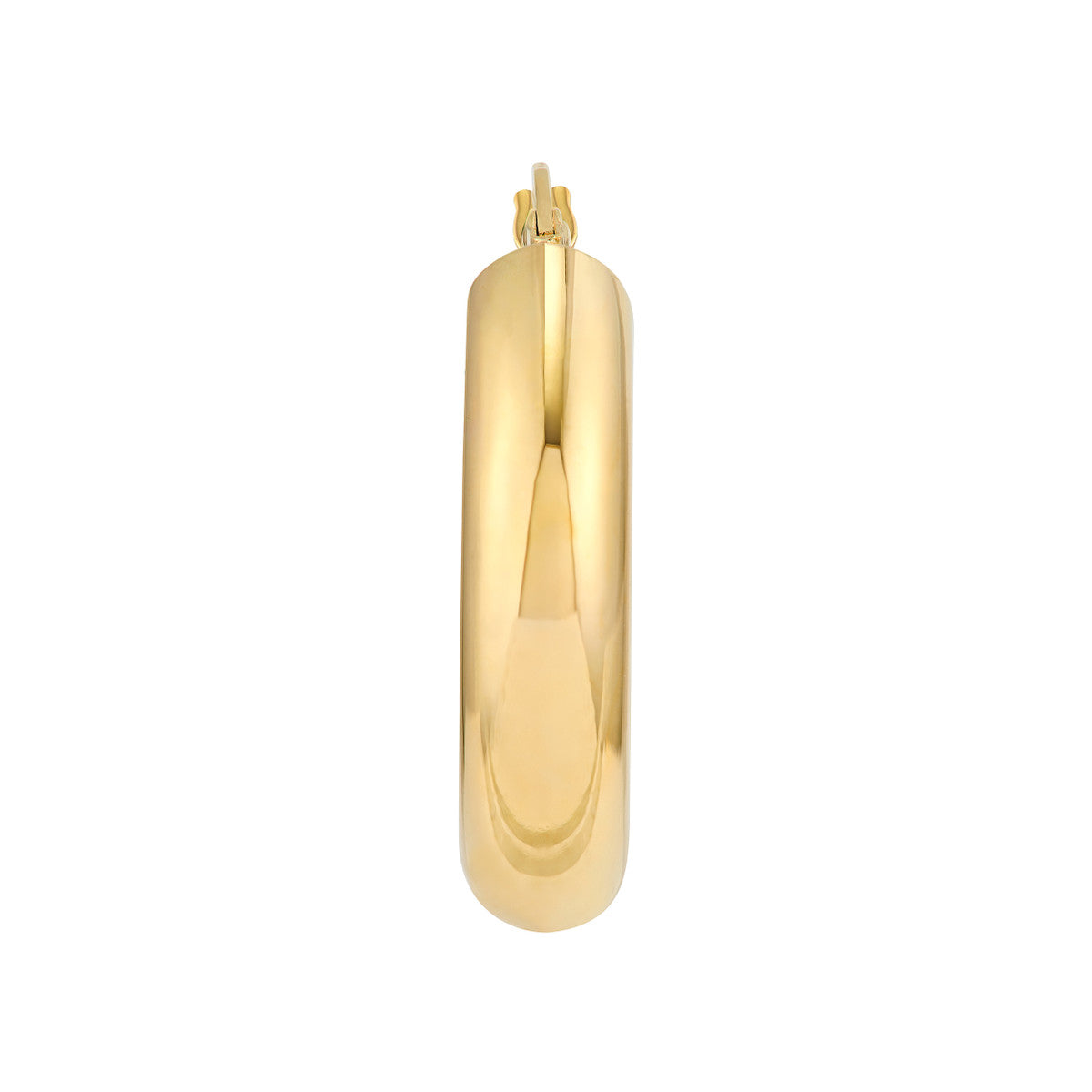 14K Yellow Gold 6.00mm Oval Polished Hoop Earrings