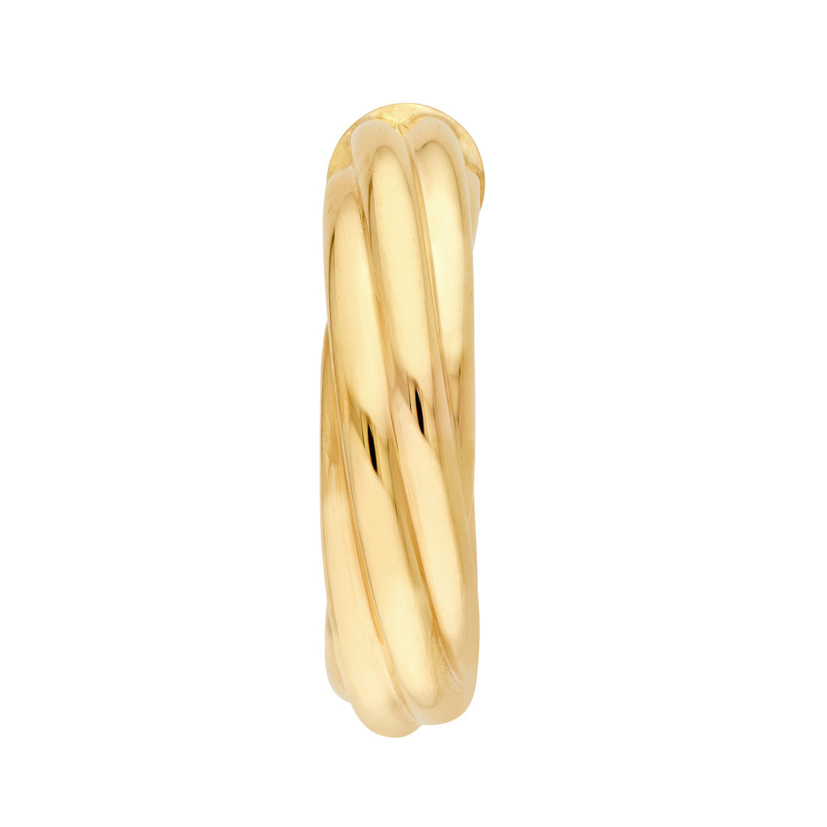 14K Yellow Gold 10.00mm ID Twisted Open Hoop Earring