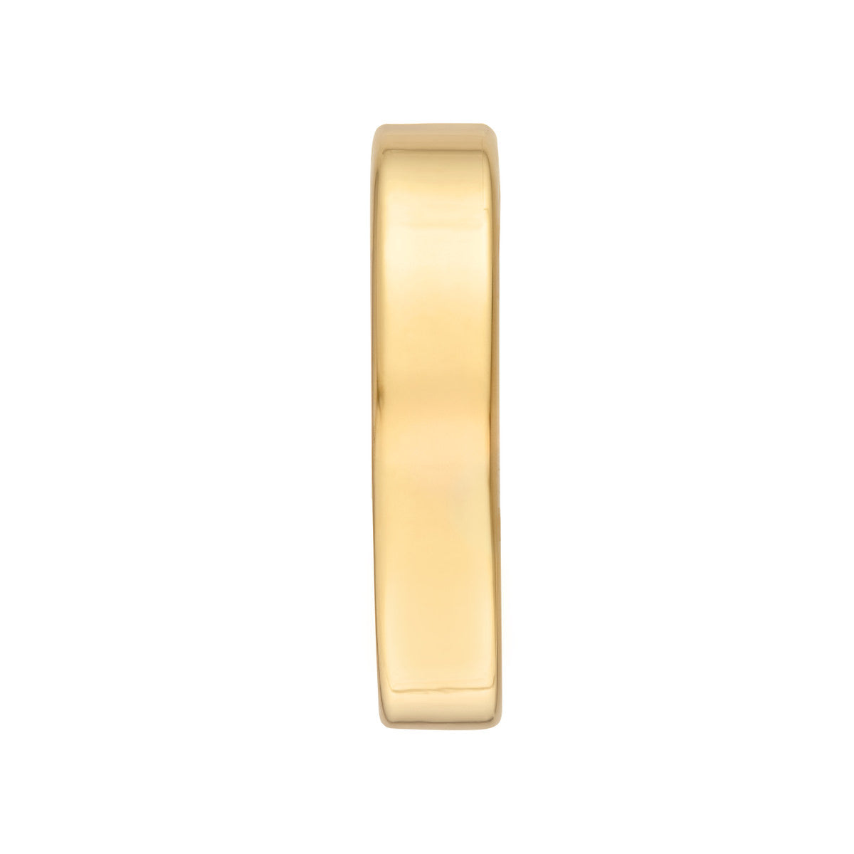 14K Yellow Gold 15.00mm Rectangle Tube Round Hoop Earrings