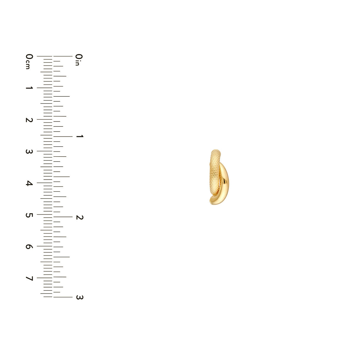 14K Yellow Gold D/C and Polished Tube Stud Earrings