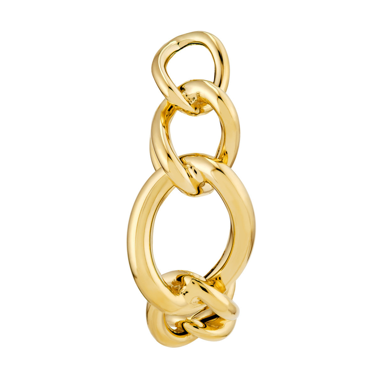 14K Yellow Gold Tube Link Hoop Earrings Birmingham Jewelry Earrings Birmingham Jewelry 
