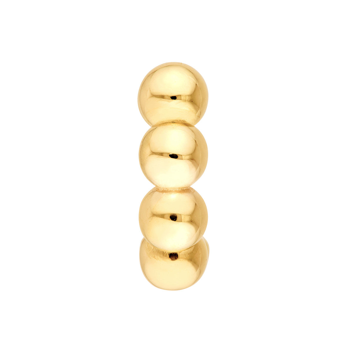 14K Yellow Gold Beaded Huggie Earrings Birmingham Jewelry Earrings Birmingham Jewelry 