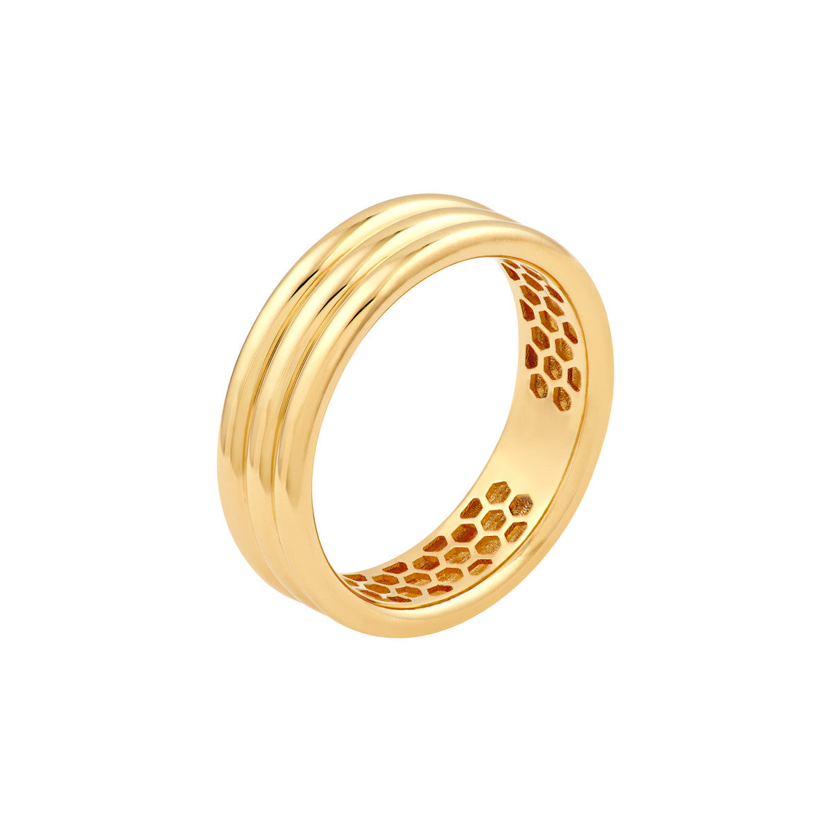 14K Yellow Gold Multi Row Band Birmingham Jewelry Ring Birmingham Jewelry 