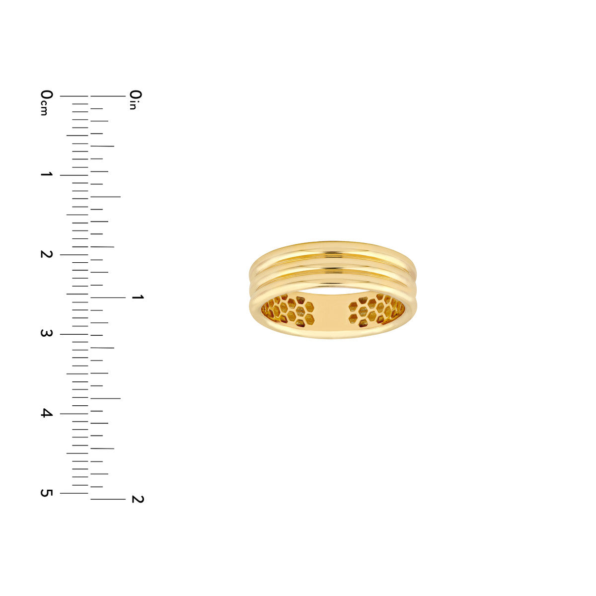 14K Yellow Gold Multi Row Band Birmingham Jewelry Ring Birmingham Jewelry 
