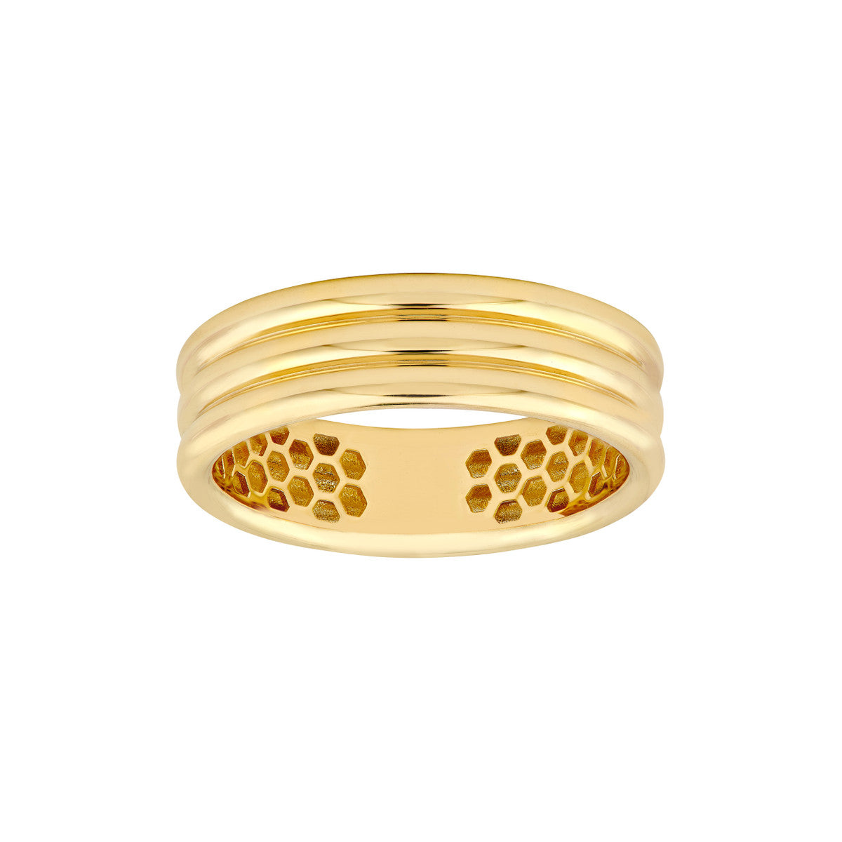 14K Yellow Gold Multi Row Band Birmingham Jewelry Ring Birmingham Jewelry 