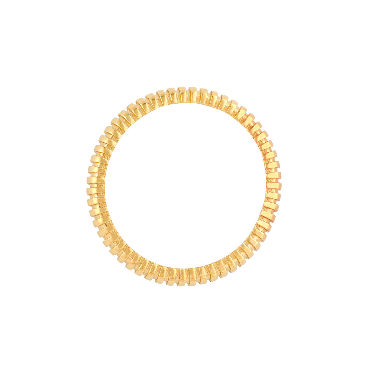 14K Yellow Gold Rounded Ribbed Band Birmingham Jewelry Ring Birmingham Jewelry 