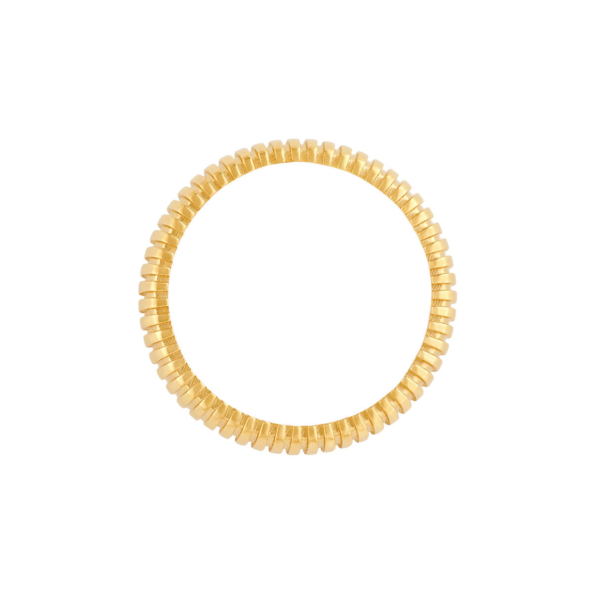 14K Yellow Gold Wide Ribbed Band Birmingham Jewelry Ring Birmingham Jewelry 
