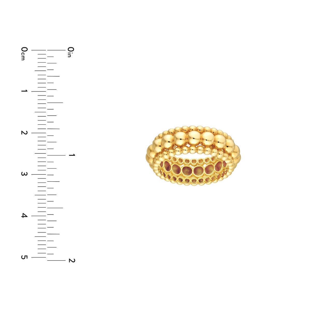 14K Yellow Gold Triple Bead Ring Birmingham Jewelry Ring Birmingham Jewelry 