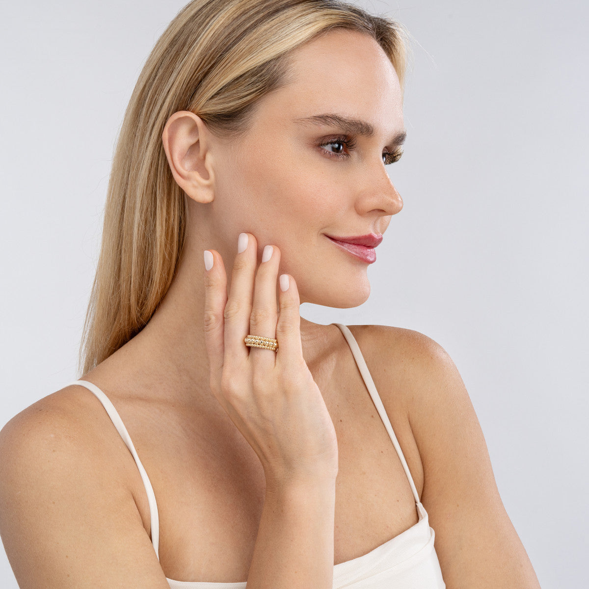 14K Yellow Gold Triple Bead Ring Birmingham Jewelry Ring Birmingham Jewelry 