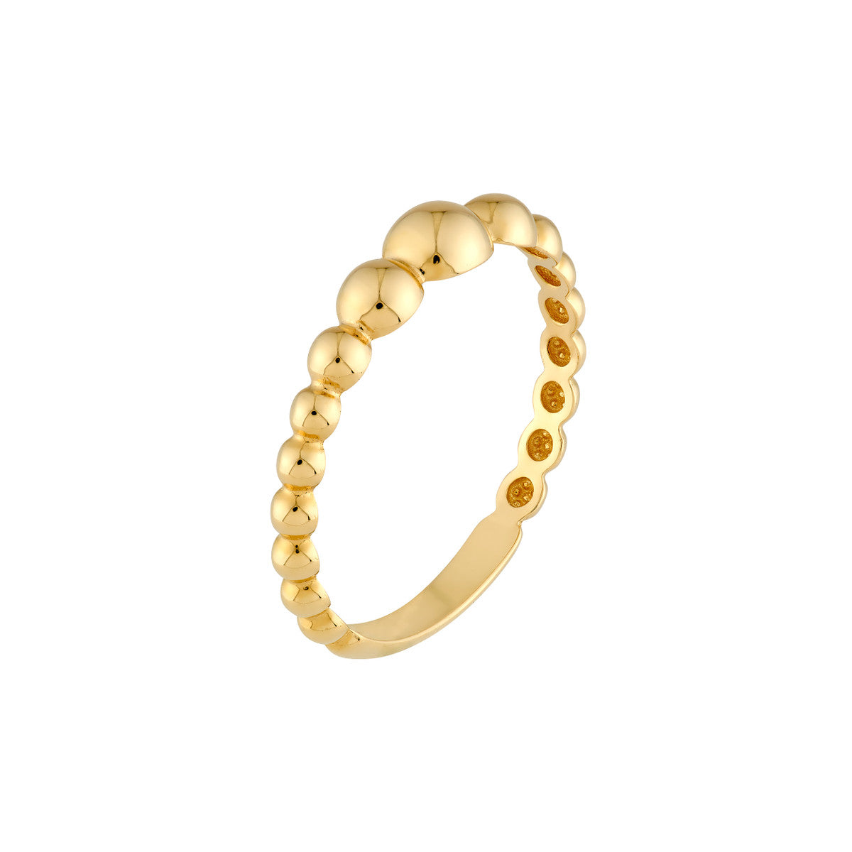 14K Yellow Gold Graduated Bead Ring Birmingham Jewelry Ring Birmingham Jewelry 