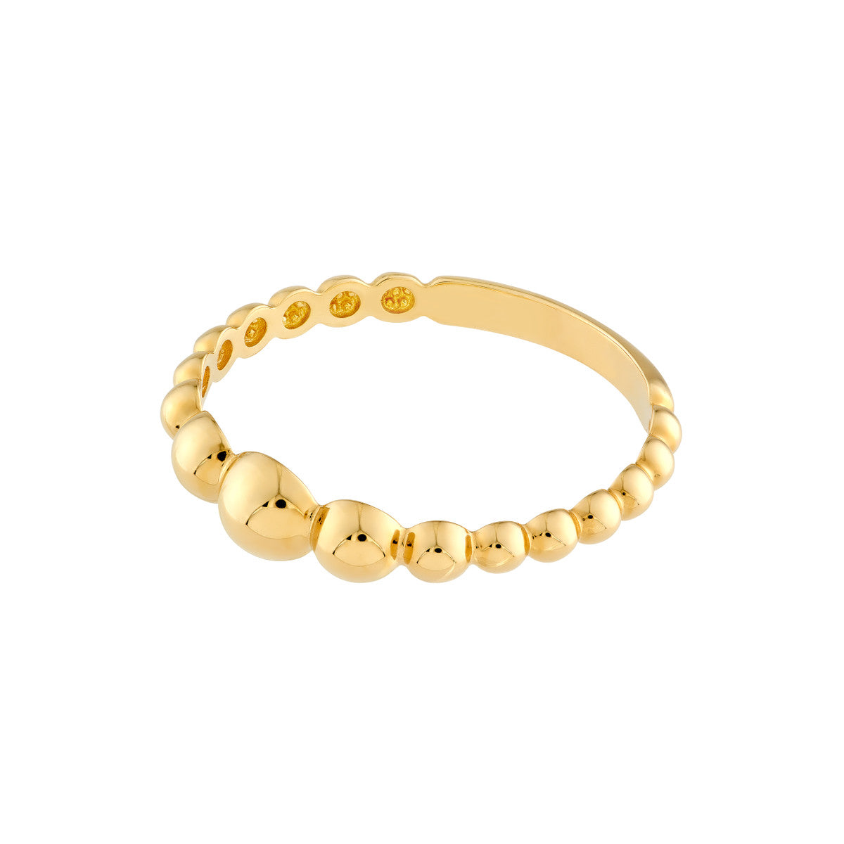 14K Yellow Gold Graduated Bead Ring Birmingham Jewelry Ring Birmingham Jewelry 