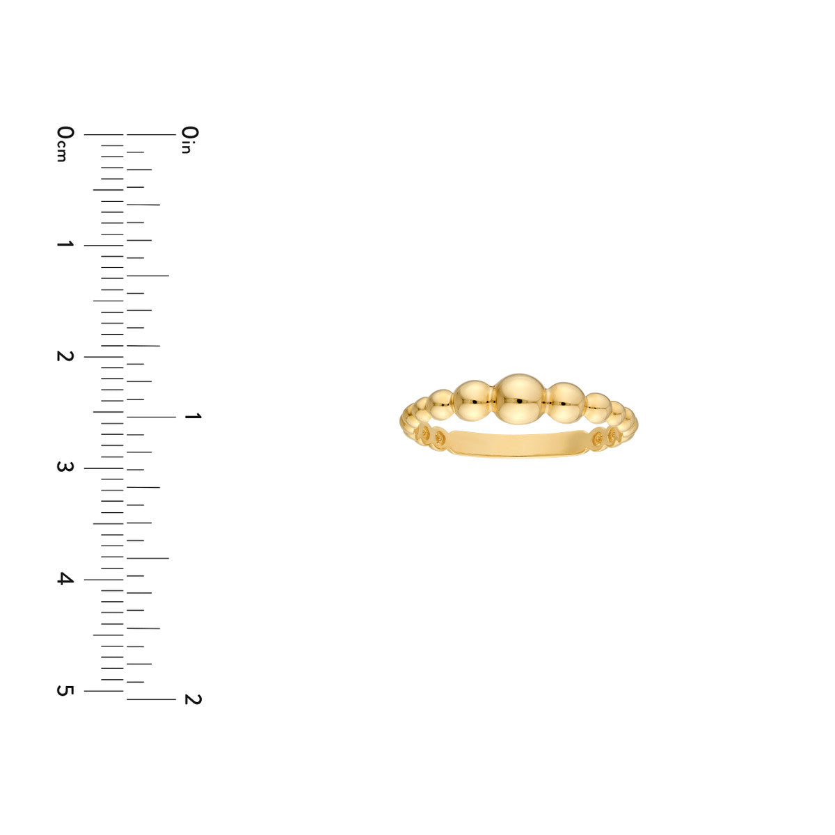 14K Yellow Gold Graduated Bead Ring Birmingham Jewelry Ring Birmingham Jewelry 