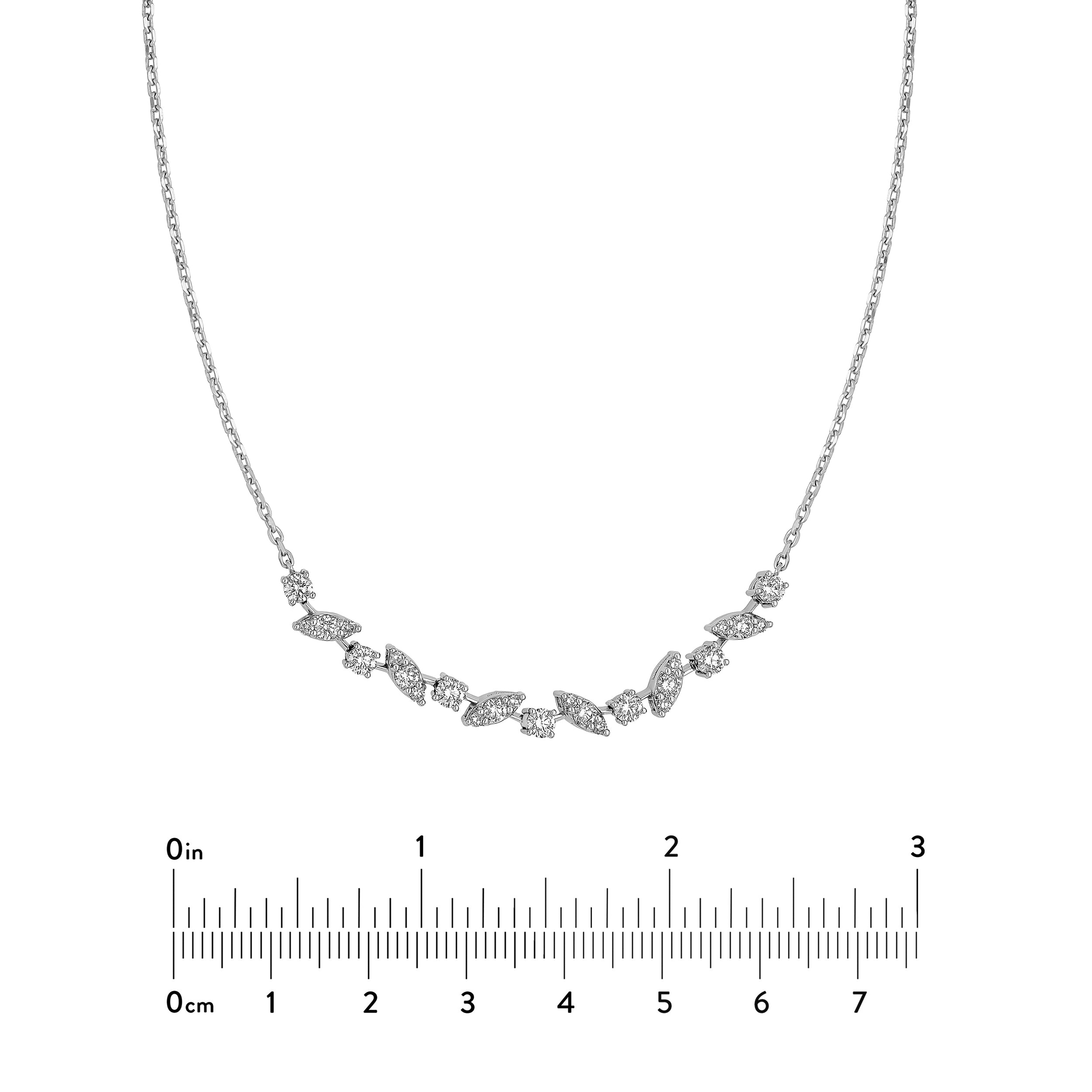 14K White Gold 1.00tcw Diamond Center Station Necklace Birmingham Jewelry Necklace Birmingham Jewelry 