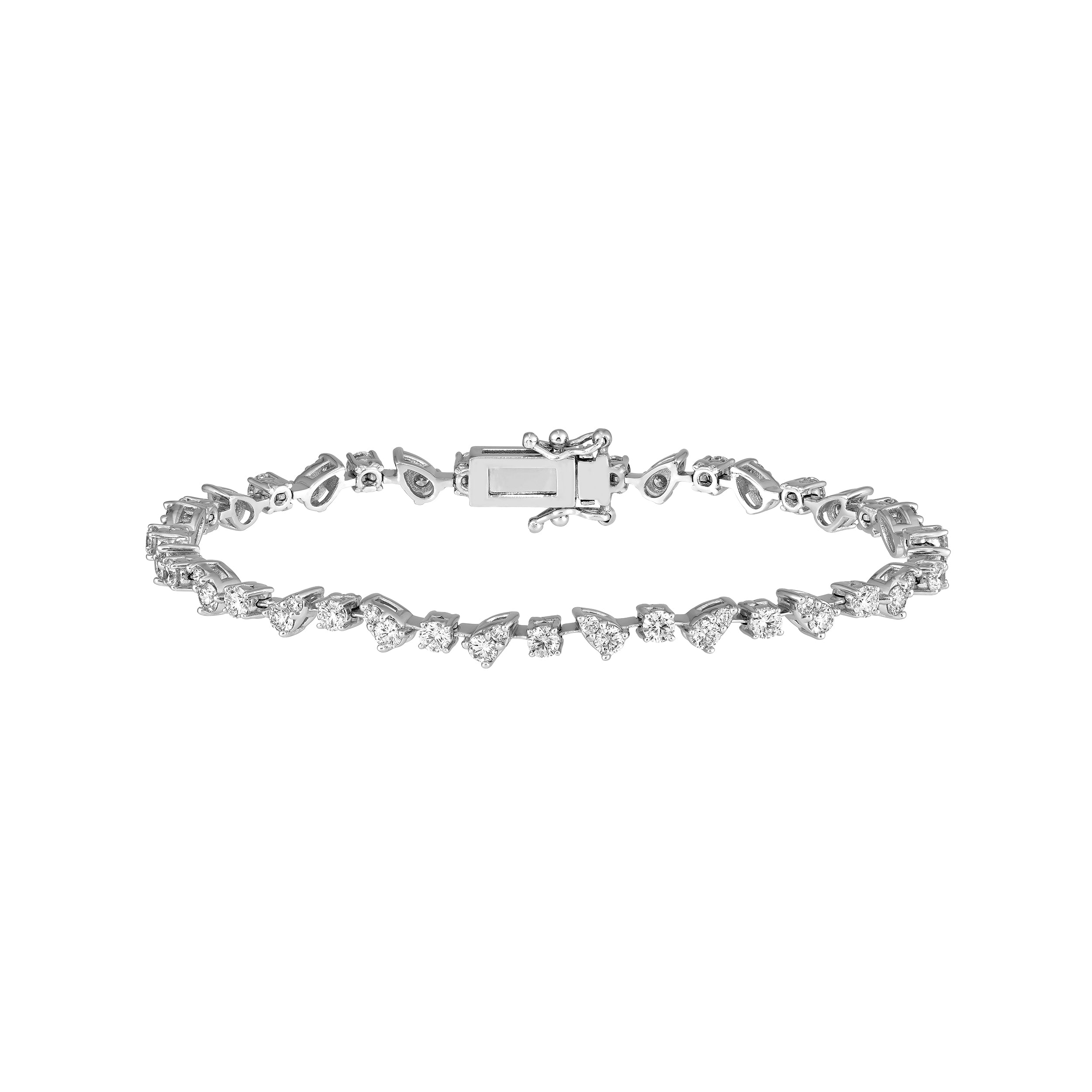 14K White Gold 3-1/3tcw Multi Round Diamond Bracelet Birmingham Jewelry Bracelet Birmingham Jewelry 