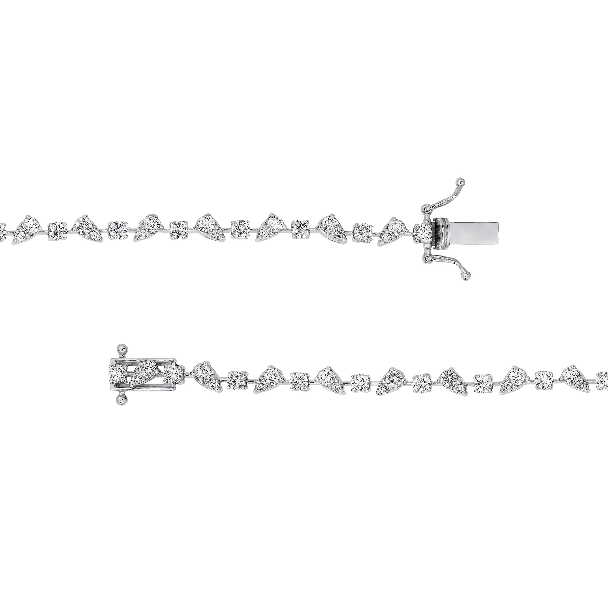 14K White Gold 3-1/3tcw Multi Round Diamond Bracelet Birmingham Jewelry Bracelet Birmingham Jewelry 