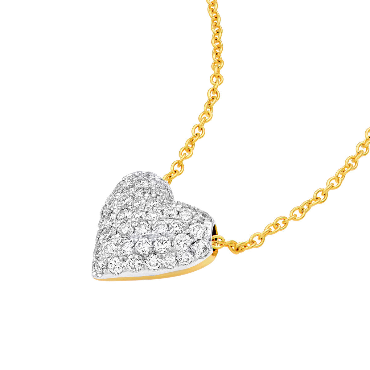 14K Two Tone Gold Diamond Pave Necklace (0.33tcw) Birmingham Jewelry Necklace Birmingham Jewelry 