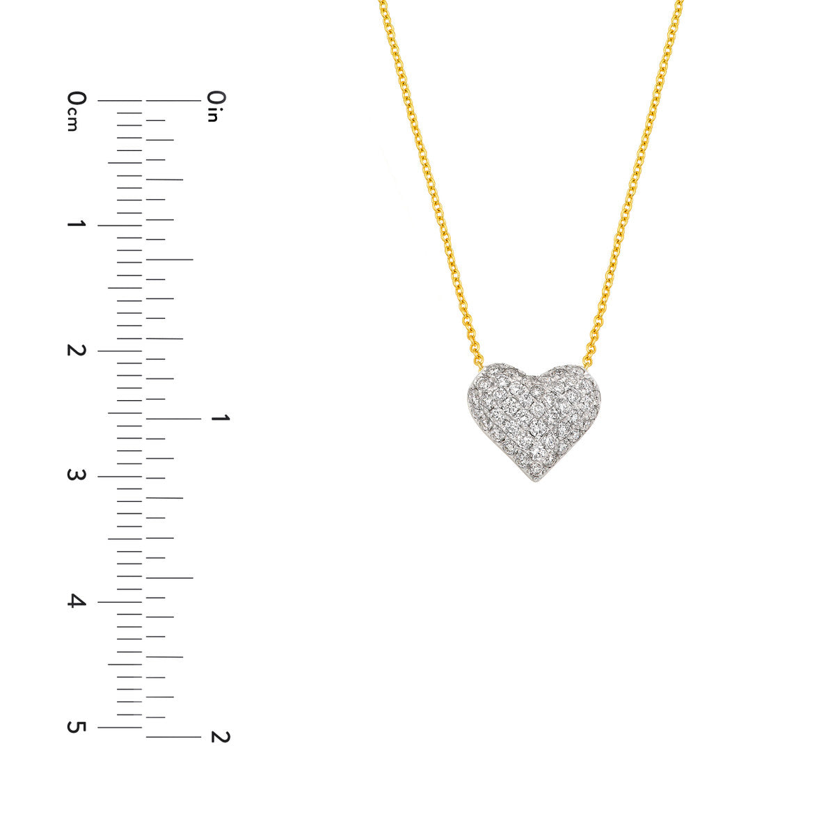 14K Two Tone Gold Diamond Pave Necklace (0.33tcw) Birmingham Jewelry Necklace Birmingham Jewelry 