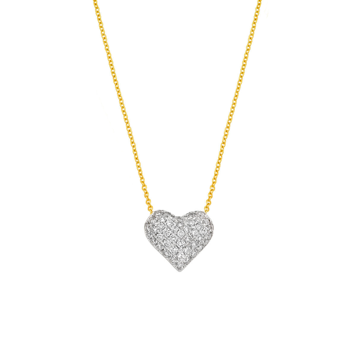 14K Two Tone Gold Diamond Pave Necklace (0.33tcw) Birmingham Jewelry Necklace Birmingham Jewelry 