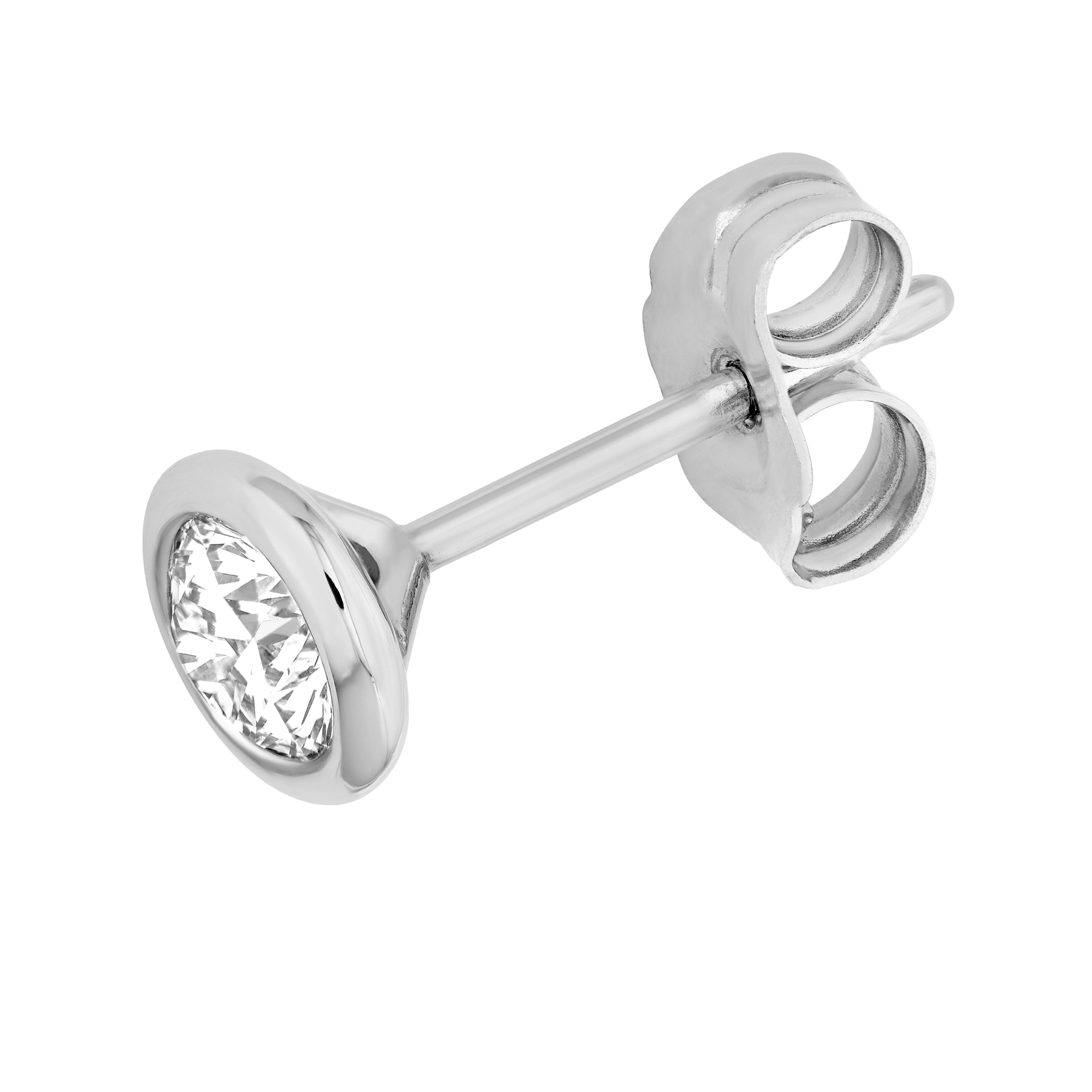 14K Gold 1/2tcw Round Diamond Martini Bezel Stud Earrings Birmingham Jewelry Earrings Birmingham Jewelry 